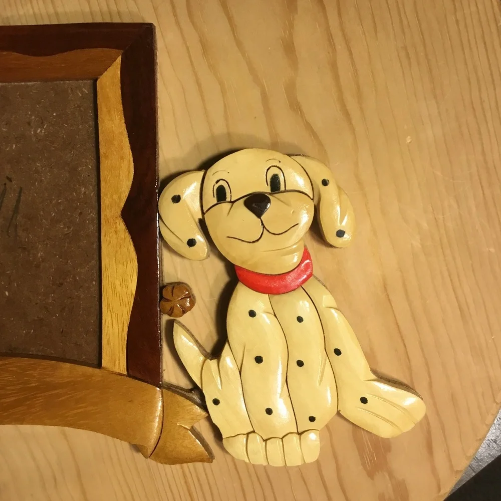 Handmade Dalmatian Puppy Dog Photo Picture Frame